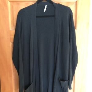 BCBG long black cardigan Size L